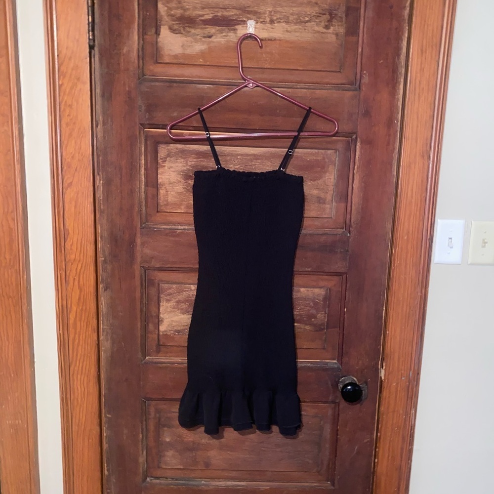 Love Tree Black Textured Dress - Picture 2 of 7